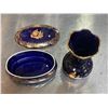 Image 2 : Vintage Limoges dish & Limoges castel vase w/ 22k gold inlays