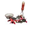 Image 2 : Group lot - Antique kitchen wares including tea pot, sifters, egg beater, grinder, spatula, knife sh