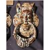 Image 2 : Group of 3 cast iron Mythological figure door knockers & door push plates (from the horror fiction s