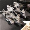 Image 2 : Group of assorted set dec props - includes owl wall hangings / gargoyle figurine statues /& decor ja