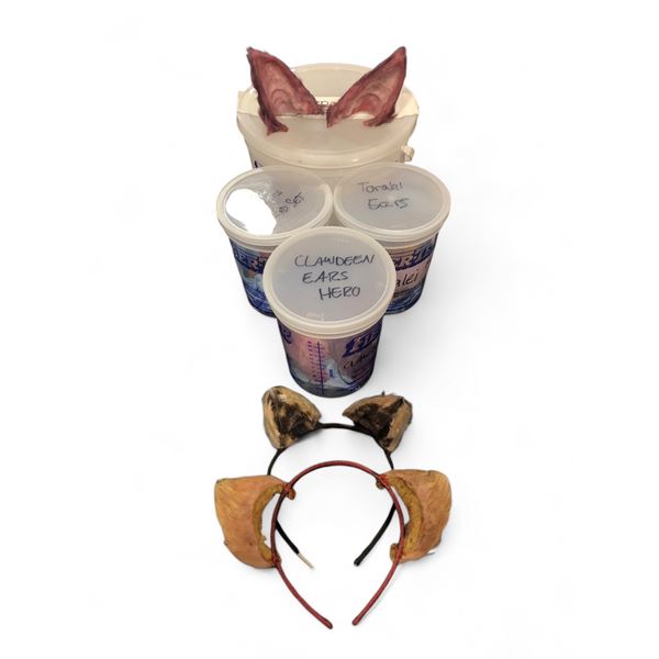 Group of assorted set dec props - includes misc. Hero Fur Ears