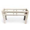 Image 2 : Set of 2 assorted Rattan Furniture - includes 1 Bakers Rack & 1 Entryway Console Table (tops are mis