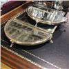 Image 2 : Group of 5 assorted Silver Style Decor - includes 3 trays & 2 vases