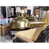 Image 2 : Pair of gold/brass coloured floor lamps (48"H)