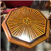 Image 2 : Octagonal wooden inlaid end table - 20x20x30.5"