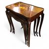 Image 1 : Set of 3 vintage inlaid nesting tables
