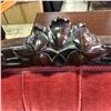 Image 2 : Victorian style velvet red tufted back & arms sofa - approx. 92in x 29in x 4ft tall