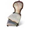 Image 1 : Vintage chair and ottoman - Solid wood w/ claw feet