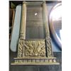 Image 2 : Wall mirror w/ Greek style frame - 35x18" * Oval wooden mirror (32x22")