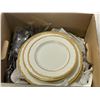 Image 2 : Group lot - Fine Bone China, La Luna by Lorren Home Trends - plates, tea cups, bowls, etc.
