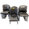 Image 1 : Group lot - Black plastic and metal stackable chairs - Approx. 30 chairs