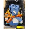 Image 2 : Pallet lot including suitcase, Black & Decker pivot plus tool, clothing, umbrellas, general househol