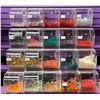 Image 1 : Group of 20 candy display containers w/ assorted candy / scoops / tongs