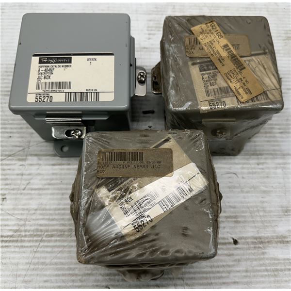 (3) Hoffman #A-404NF Junction Boxes