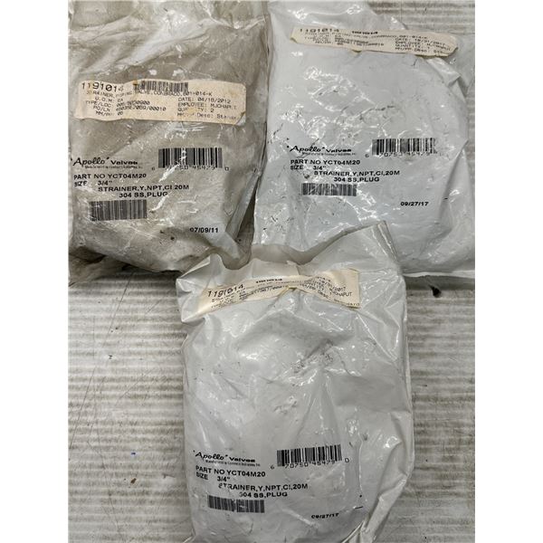 (3) Apollo #YCT04M20 Valves