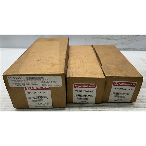 (3) Norgren #V61R517AA218JC Valves