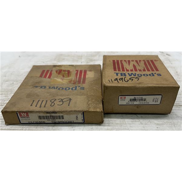 Lot of (2) Misc. TB Woods #40LC50-SDS Sprocket & #SK1716 Bushing