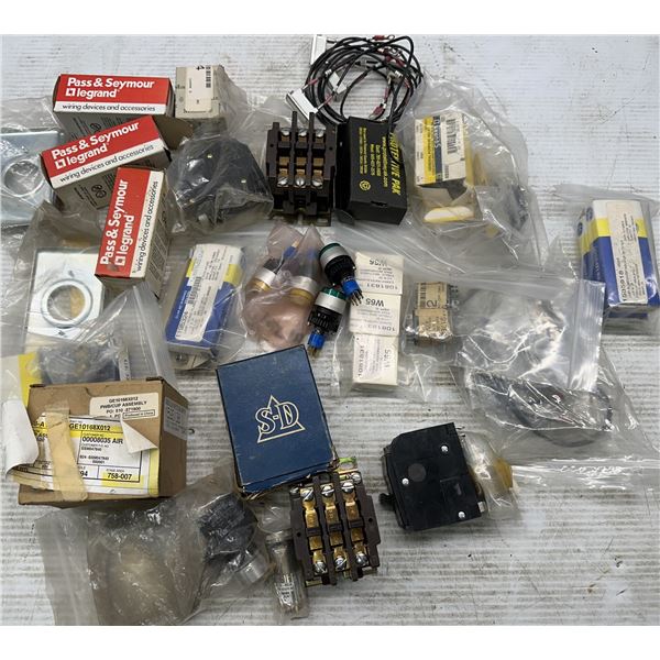 Lot of Misc. Relays, Push Buttons, Sensors Items Plus More+++