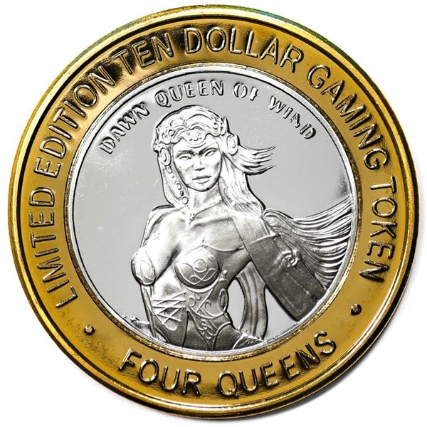 .999 Silver Four Queens Casino Hotel Las Vegas $10 Limited Edition Gaming Token