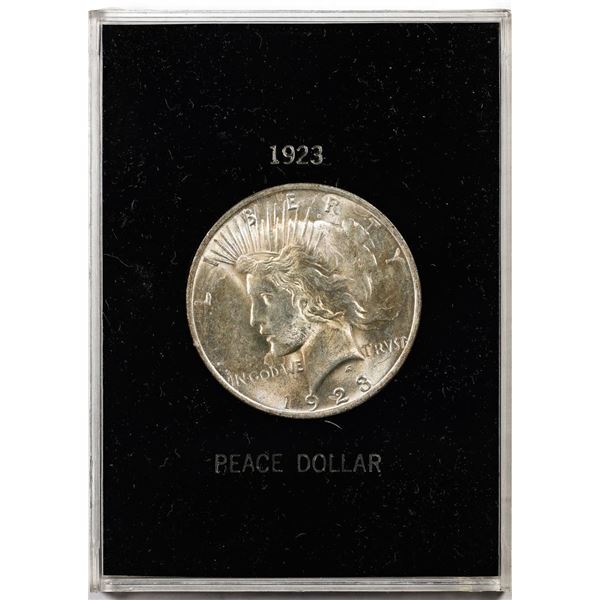1923 $1 Peace Silver Dollar Coin in Holder