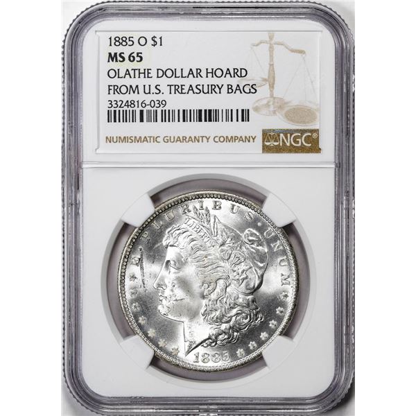 1885-O $1 Morgan Silver Dollar Coin NGC MS65 Olathe Dollar Hoard