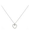 Image 4 : 14KT White Gold 0.05 ctw Diamond Heart Pendant with Chain