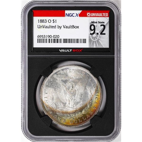 1883-O $1 Morgan Silver Dollar Coin NGCX Mint State 9.2 VaultBox Amazing Toning
