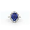 Image 1 : 14KT White Gold 3.70 ctw Tanzanite and Diamond Ring