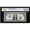 Image 1 : 1981 $1 Federal Reserve Note Cleveland Misaligned Overprint Error PCGS Gem Unc 65PPQ