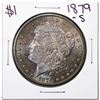 Image 1 : 1879-S $1 Morgan Silver Dollar Coin Amazing Toning