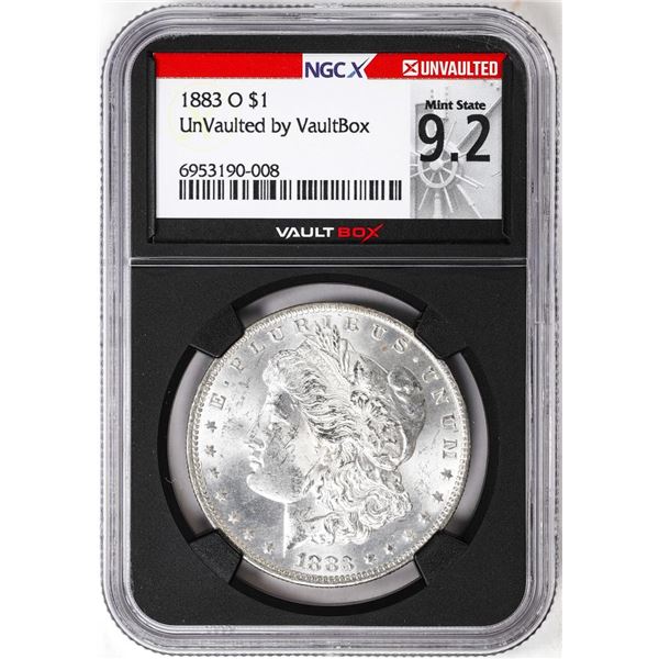 1883-O $1 Morgan Silver Dollar Coin NGCX Mint State 9.2 VaultBox Unvaulted