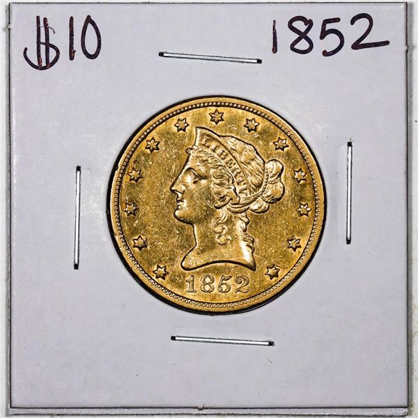1852 $10 Liberty Head Eagle Gold Coin