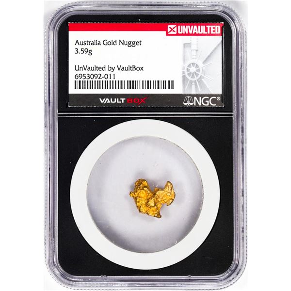 3.59 Gram Australia Gold Nugget NGC Vaultbox Unvaulted