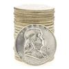 Image 1 : Roll of (20) Brilliant Uncirculated 1958 Franklin Half Dollar Coins