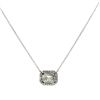 Image 2 : 14KT White Gold 0.74 ctw Diamond Pendant with Chain