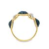 Image 4 : 18KT Yellow Gold 2.20 ctw Sapphire and Moonstone Ring