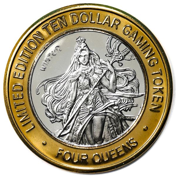 .999 Silver Four Queens Casino Hotel Las Vegas $10 Limited Edition Gaming Token