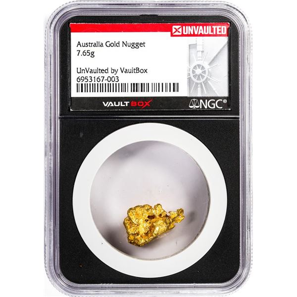7.65 Gram Australia Gold Nugget NGC Vaultbox Unvaulted