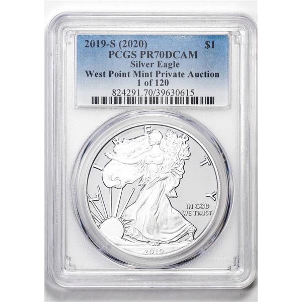 2019-S $1 Proof American Silver Eagle Coin PCGS PR70DCAM West Point Mint Private Sale