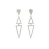 Image 1 : 18KT White Gold 0.85 ctw Diamond Dangle Earrings