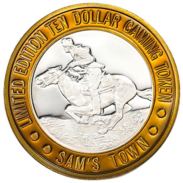 .999 Silver Sam Boyd's Sam's Town Las Vegas $10 Casino Gaming Token Limited Edition