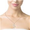 Image 5 : 14KT Tri-Color Gold 0.62 ctw Diamond Butterfly Pendant with Chain