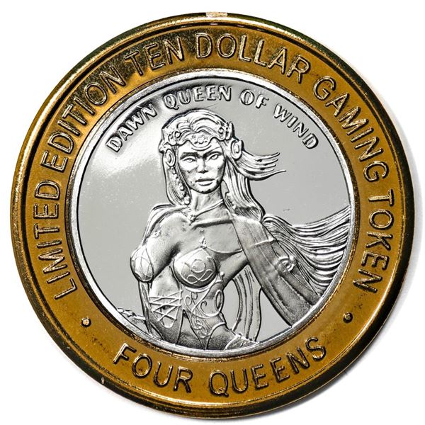 .999 Silver Four Queens Casino Hotel Las Vegas $10 Limited Edition Gaming Token