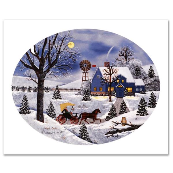 Jane Wooster Scott "Night Owls" Limited Edition Lithograph on Paper