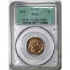 Image 1 : 1916 Buffalo Nickel Coin PCGS MS63 Old Green Holder Amazing Toning