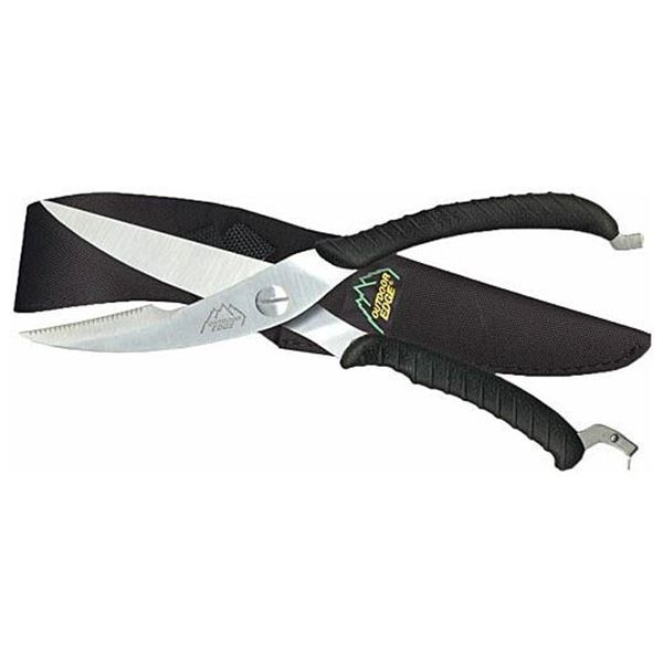 OUTDOOR EDGE GAME SHEARS 3.5" S/S BLACK W/NYLON SHEATH
