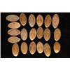 Image 1 : 20 ELONGATED LINCOLN CENTS, THE FIELD MUSEUM,