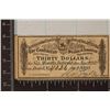 Image 1 : CONFEDERATE STATES OF AMERICA 1872 $30 BOND