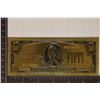 Image 1 : SERIES 1928 GOLD 999999 US $50 GOLD FOIL REPLICA