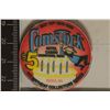 Image 1 : COMSTOCK $5 CASINO CHIP 1993 15TH BIRTHDAY